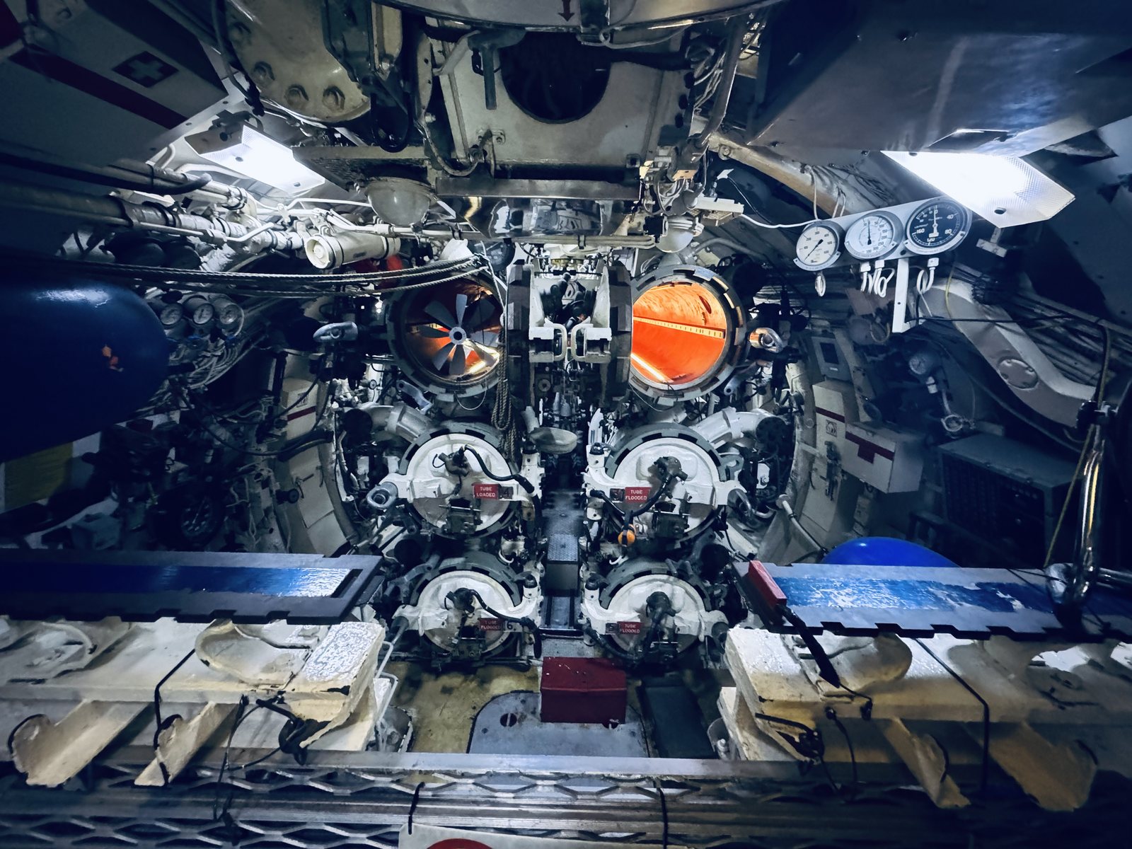 Inside a submarine