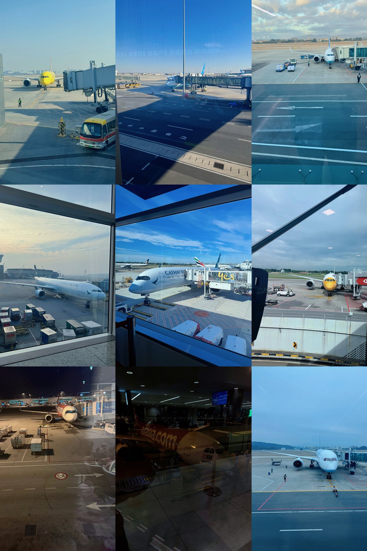 Airport aprons seen from the terminal