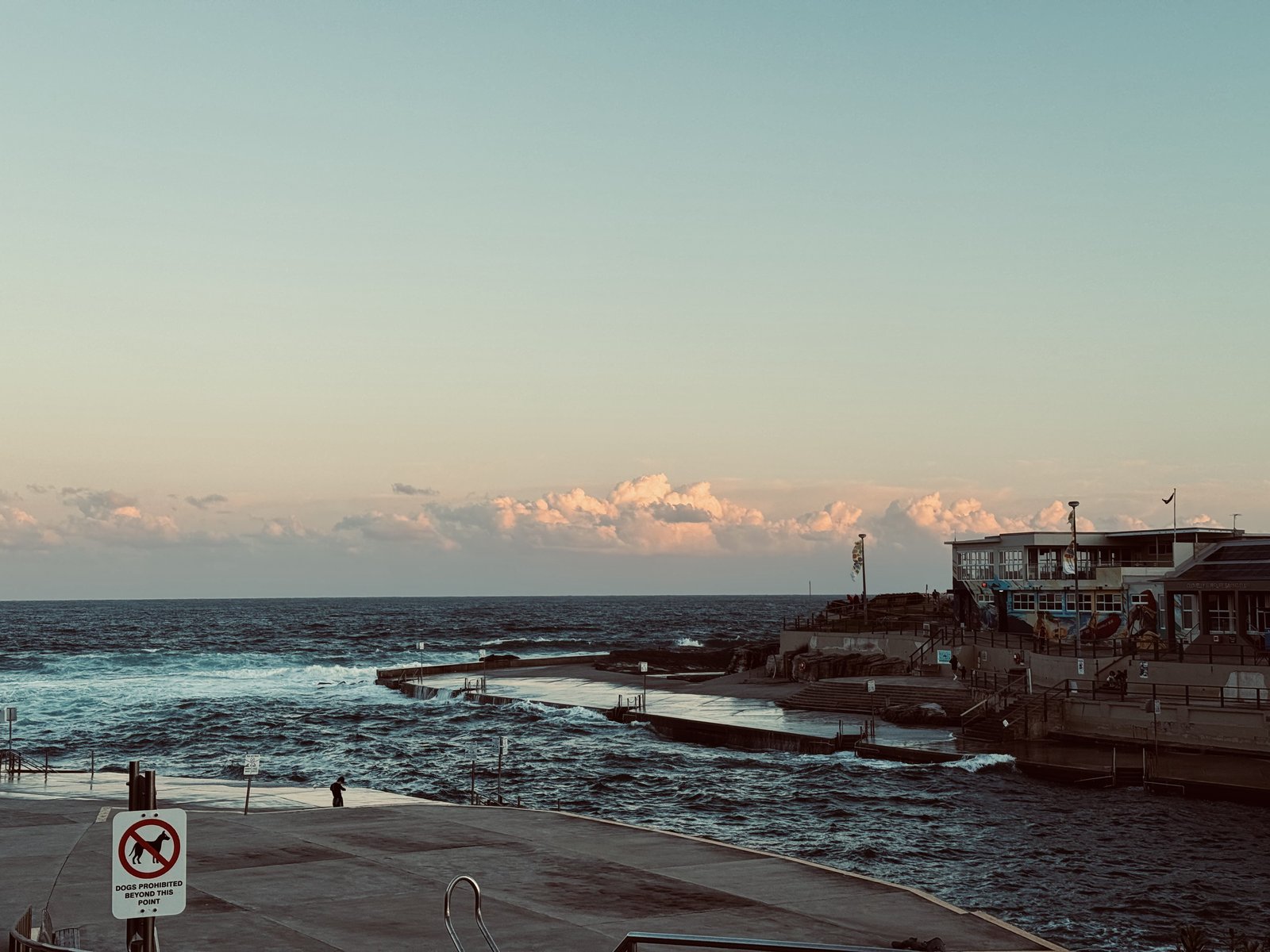 Ocean pool at dusk
